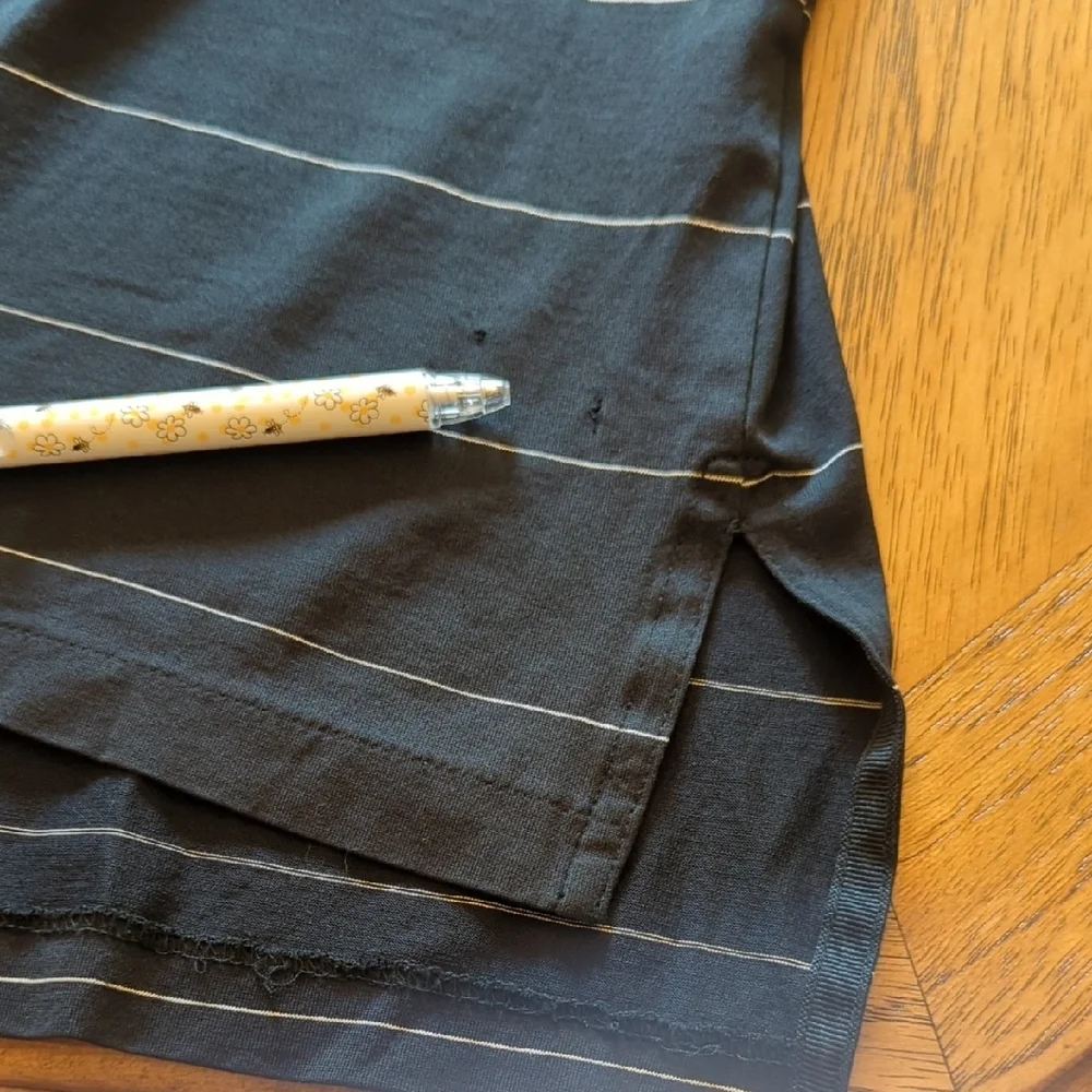 Polo by Ralph Lauren Black Polo with Thin White Stripes